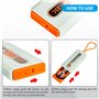 Ensemble de 4 convertisseurs de câble de données USB C avec étui de rangement de voyage, adaptateur USB C vers Lightning, adapta