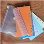DY.2ten Lot de recharges A6 à 6 trous – 135 feuilles (270 pages) de papier graphique + 2 pochettes A6 à fermeture éclair + 5 int