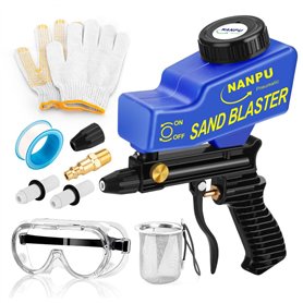 NANPU Pistolet à sable pneumatique avec alimentation par gravité – Buse en céramique