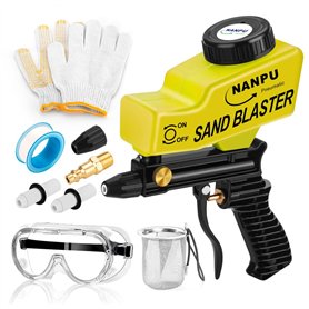 NANPU Pistolet à sable pneumatique avec alimentation par gravité – Buse en céramique