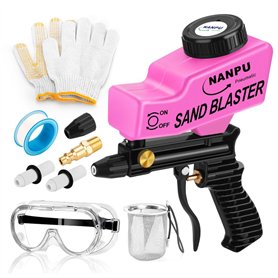 NANPU Pistolet à sable pneumatique avec alimentation par gravité – Buse en céramique