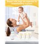 BURNNOVE Sachet Conservation Lait Maternelle 250ml Lot de 130 Sac Congelation Lait Maternelle sans BPA Pré-stérilisés Sac de Sto