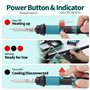 YIHUA 947-IX Kit Fer à Souder Électronique avec Température Réglable 220~480°C, Bouton d'Allumage Fer à Souder Électrique Tempér