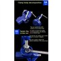 60mm Étaux d'Établi, Étau avec Base Pivotante à 360 Degrés étau plat pour le travail du bois, la coupe de conduits, le perçage, 