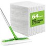 HOMEXCEL Lot de 64 chiffons de balayage secs compatibles avec la balayeuse Swiffer - Recharges jetables pour balai et nettoyage