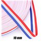 SULOLI 50m*10mm Bobine de Ruban Tricolore，Ruban Nylon Bobine Décorative Tricolore Français Rouge Blanc et Bleu en Couleurs du Dr