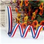 SULOLI 50m*10mm Bobine de Ruban Tricolore，Ruban Nylon Bobine Décorative Tricolore Français Rouge Blanc et Bleu en Couleurs du Dr