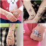 GEBETTER 12Feuilles Tatouage Temporaire Licorne Autocollant Tatouage Ephémère Etanche Décoration Fête Cadeau Anniversaire pour E