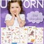 GEBETTER 12Feuilles Tatouage Temporaire Licorne Autocollant Tatouage Ephémère Etanche Décoration Fête Cadeau Anniversaire pour E