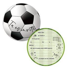 GEBETTER 12Pc Carte Invitation Thème Football Garçon Fille Enfant pour Anniversaire Fête Sport