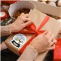 85Pcs Étiquette Autocollant Noël en Français Joyeux Noël 17 Formes Père Noël Bonhomme Neige Renne Sapin Sticker Auto-adhésif pou