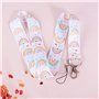 1Pc Cordon Arc-en-Ciel 2Pcs Porte Badge Transparent Porte Carte Thème Bohème Tour de Cou Rétractable pour Carte d’Identité Étudi