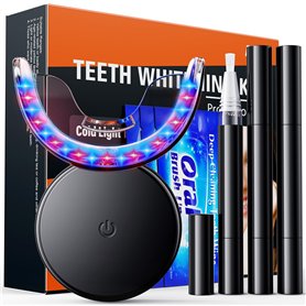 Riatanxi Kit Blanchiment Dentaire Professionnel: Blanchir les Dents Rapidement en 16 Minutes à Maison avec Lampe LED Dent Blanch