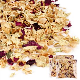 100g Confettis de Pétales Rose Paquets de Confettis de Mariage Naturels Fleurs Séchées Confettis Pétales pour Décoration de Mari