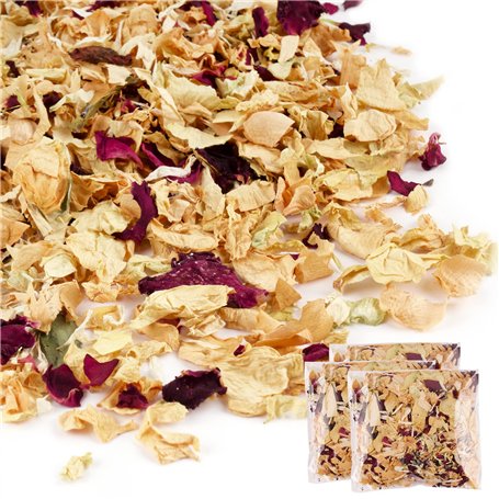 100g Confettis de Pétales Rose Paquets de Confettis de Mariage Naturels Fleurs Séchées Confettis Pétales pour Décoration de Mari