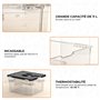 Récipient Sous Vide avec Couvercle Récipient Sous Vide avec Support 11L pour Cuiseur Sous Vide Plusieurs Marques Adaptées Multif