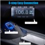 LENCENT Transmetteur FM Mise à Jour, Kits Mains Libres Adaptateur Radio Transmetteur FM Bluetooth avec Double USB Chargeur de Vo