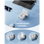 LENCENT Adaptateur Prise Anglaise/UK/Angleterre et Française avec 3 Ports USB et 1 Port USB-C adapté à Irlande, Royaume-Uni, Éco
