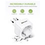 LENCENT Adaptateur Prise Brésil Deux pièces, Adaptateur de Voyage Europe Francaise FR 2 Broches vers BR 3 Broches pour Brésil, A