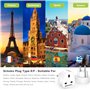 LENCENT 2X Adaptateur Prise UK/Anglaise/Royaume Uni/Angleterre 3 Broches vers Les Prises France/Francaise/Europe 2 Broches Adapt