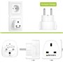 LENCENT 2X Adaptateur Prise UK/Anglaise/Royaume Uni/Angleterre 3 Broches vers Les Prises France/Francaise/Europe 2 Broches Adapt