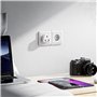 LENCENT 2X Adaptateur Prise UK/Anglaise/Royaume Uni/Angleterre 3 Broches vers Les Prises France/Francaise/Europe 2 Broches Adapt