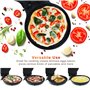 Four à Pizza, Uten Gril à Double Poêle ave Thermostat Réglable Plaque Chauffante Polyvalente, 1200 W Machine à Pain à Chaleur Ra