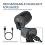 2Pcs LED Lumière Sabots Chaussures Phares IPX5 Chaussures Imperméables Lumières pour Promenade de Chien
