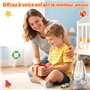 TOYABI Coffret Petite Voiture Enfant, Lot Voiture Miniature en Metal 1/64, 22 Petites Voitures Jouets avec 8 Barrage Routier, Vo