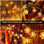 Guirlande Lumineuse de Flocon de Neige, 6M 40 LED Décoration de Noël Guirlande Lumineuse à pile, 8 Modes d'éclairage, Guirlande 