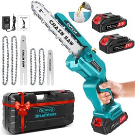 6"+8 Mini Tronconneuse a Batterie Sans Balais Avec Graisseur