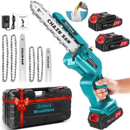 6"+8 Mini Tronconneuse a Batterie Sans Balais Avec Graisseur