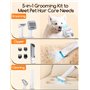Meowant Professionnelle Tondeuse Chien avec Aspirateur Poil de Chien de 3.2L et 5 Outils de Toilettage et de Nettoyage Professio