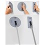 ROLLINGDOG Lot de 4 lames d'écrémage pour cloisons sèches avec lames supplémentaires, couteau à coller, couteau à mastic, 3 ponc