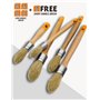 ROLLINGDOG Lot de 5 pinceaux ronds de qualité supérieure pour la peinture décorative et détaillée, le dépoussiérage et les retou