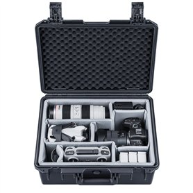 Lykus PVC1 Mallette Valise Sac Case étanche avec séparateurs rembourrés pour appareils Photo