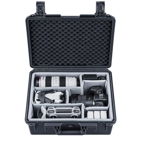 Lykus PVC1 Mallette Valise Sac Case étanche avec séparateurs rembourrés pour appareils Photo