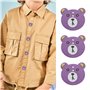 Create idea 100pcs Boutons en Bois Dessin Animé Motif Aléatoire Mignon Animal Fleur Décoratif Imprimé Boutons Ornements pour Bri