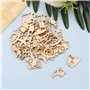 Create idea 100pcs Embellissements Bois Thème des Transports Fusée Avion Vélo Copeaux de Bois Tranches de Bois Décoratives pour 