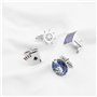 Create idea 4 paires Boutons de Manchette Hommes Boutons de Manchette Chemise Classique Boutons de Manchette pour Homme Père Mar