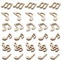 Create idea 200pcs Note de Musique Copeaux de Bois Note Inachevée Pièces de Bois Mixte Tranches de Bois Découpe Embellissements
