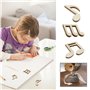 Create idea 200pcs Note de Musique Copeaux de Bois Note Inachevée Pièces de Bois Mixte Tranches de Bois Découpe Embellissements 
