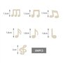 Create idea 200pcs Note de Musique Copeaux de Bois Note Inachevée Pièces de Bois Mixte Tranches de Bois Découpe Embellissements 