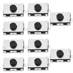Create idea 10pcs Tactile Micro Commutateur Bouton Poussoir pour Voiture Télécommande Clé 2 Broches Montage en Surface Commutate