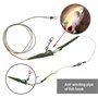 Create idea 100pcs Kit de Matériel de Pêche à la Carpe Clips de Sécurité Housses de Carpe Manchons Anti-enchevêtrement Émerillon