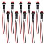Create idea 10pcs Interrupteur à Bouton-Poussoir Momentané Interrupteur à Klaxon Filaire Rond avec Fil Pré-soudé 12-24V 10cm pou