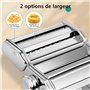 YASHE Machine à Pâtes Manuelle, 7 Épaisseurs Réglables, Machine à Pâtes en Acier Inoxydable avec Rouleau et Cutter, Machine à Pâ