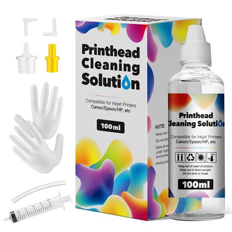 HALLOLUX de Nettoyage des têtes d'impression imprimante Compatible avec Kit Nettoyage imprimante pour Epson HP Canon Samsung et