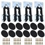 Be In Your Mind 4pcs Connecteur de Meubles Sectionnels de Canapé Pince Crocodile à Pression avec Vis et 12pcs Coussinets de Meub