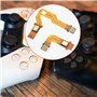 Be In Your Mind Lot de 2 paires de câbles flexibles pour microphone compatible avec manette PS5, micro interne L R